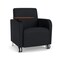 Lesro Siena Lounge Reception Guest Chair W/ Swivel Tablet, 27 in W 29.5 in L 32.5 in H SN1101 - alternate 1